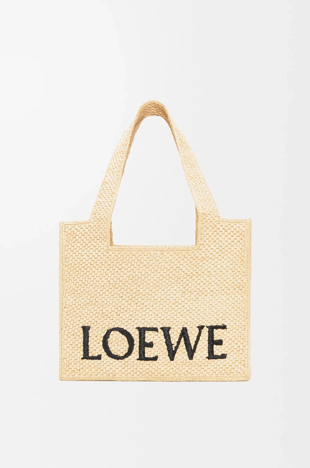 Loewe Средняя сумка-тоут LOEWE Font из рафии, натуральный