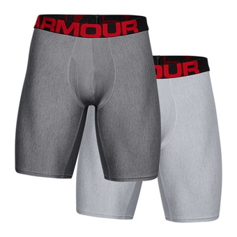 Мужские спортивные боксеры Under Armour Men's UA Tech 9in Boxerjock 2-Pack - серый