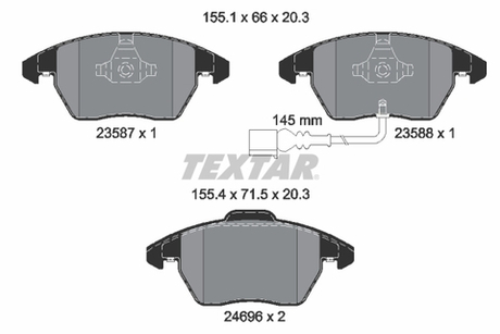 TEXTAR - 2469602-TET - Brake Pad Set, disc brake