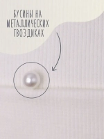 Шапка для девочки осенняя с бусинами