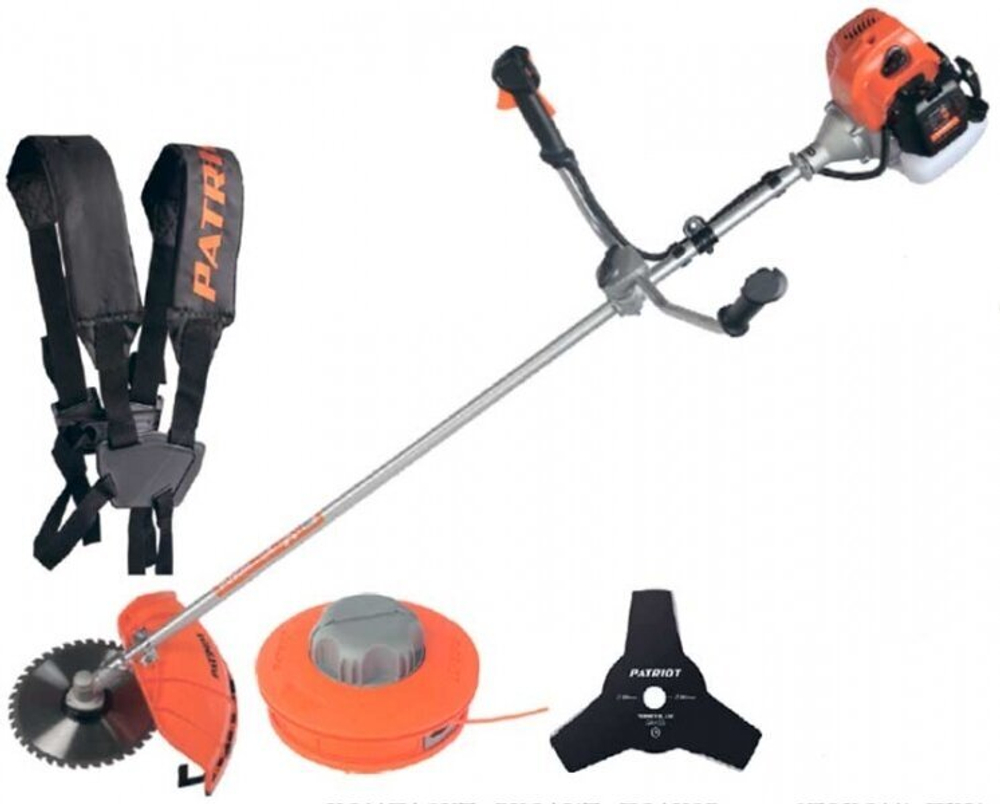 Мотокоса бенз PATRIOT PT 555 (1+1), 52сс, 3.0л.с, жест. вал, U-рук, катушка Comfort+3Т(250106230)