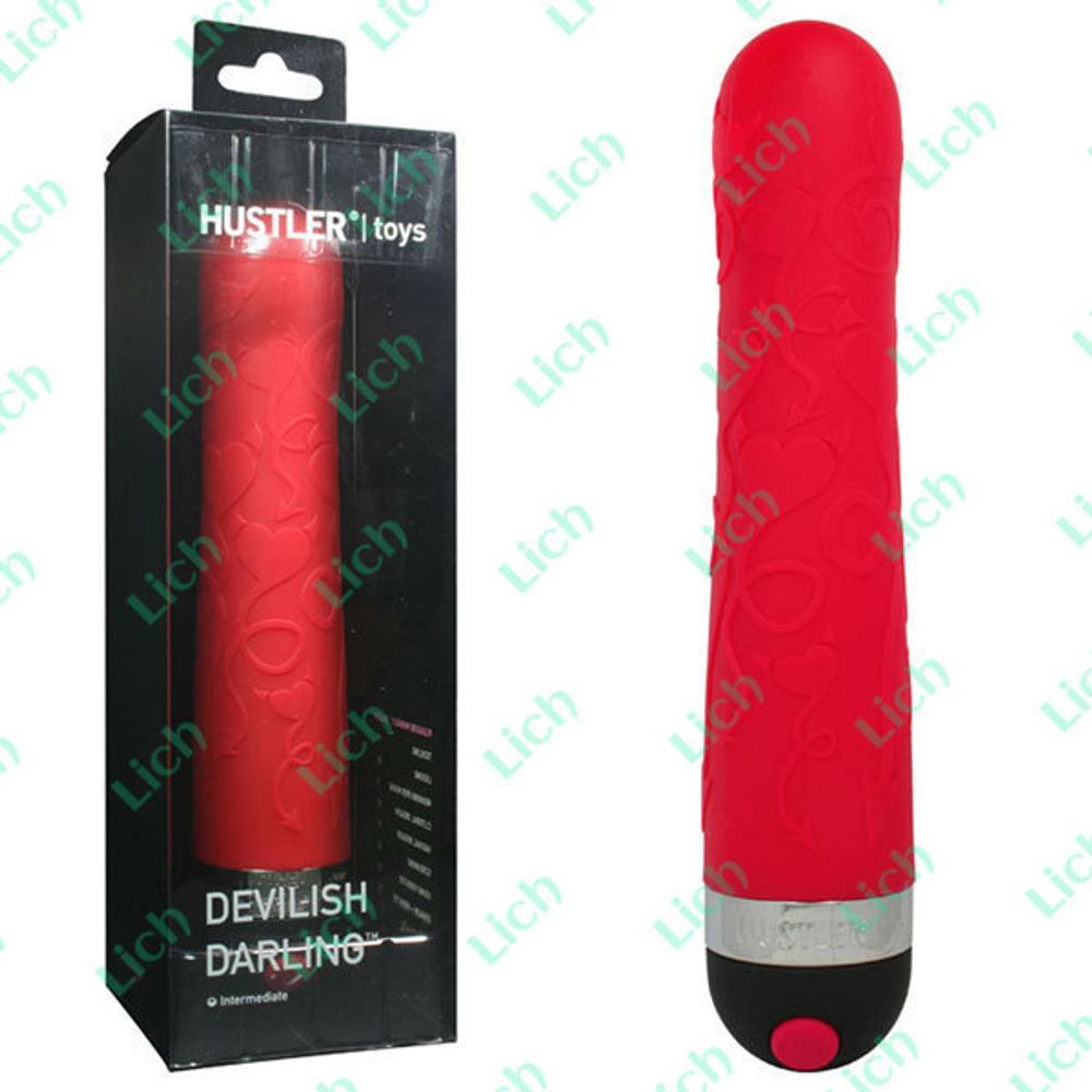 Красный вибратор из силикона DEVILISH DARLING