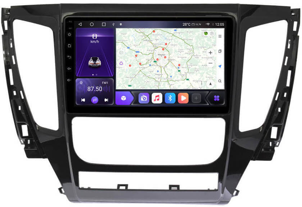 Магнитола для Mitsubishi Pajero Sport 3 2016-2021 АКПП (поддержка 360, климата и БК на русском!) - Carmedia OL-9638-NPQ QLed, Android 12, TS10, CarPlay, 4G SIM-слот