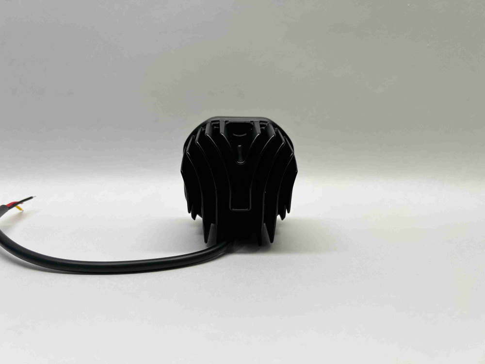 Светодиодная фара, 4 диода, 4D линза, 12-24 вольта, двухрежимная, направленный дальний свет, белый + желтый свет (за 1 шт.)