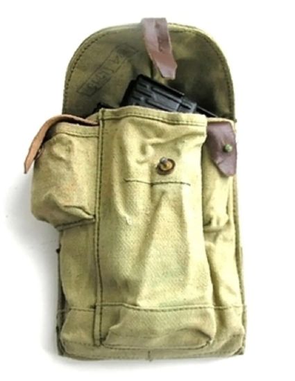 Подсумок на 3 магазина АК армейский брезентовый