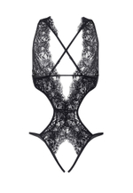 Эротическое боди с глубоким декольте (Размер: 46-48) (Цвет: черный)