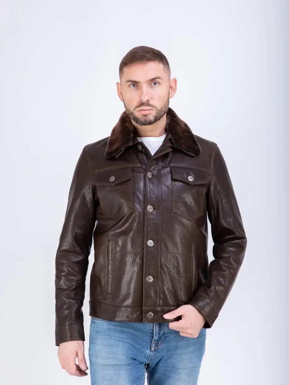 Куртка мужская из натуральной кожи