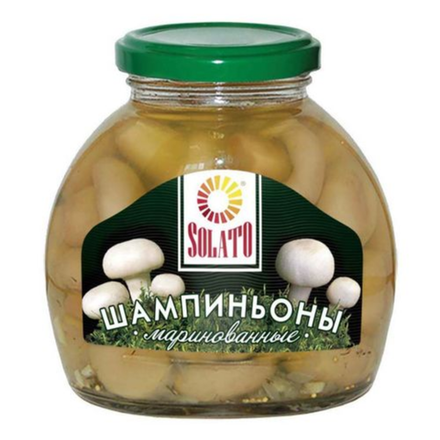 Грибы Шапминьоны маринованные Solato 170 гр