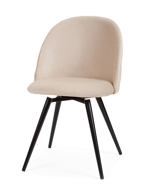 Стул MyFar Джозеф поворотный бежевый велюр MF1014-1