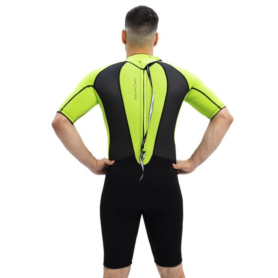 Гидрокостюм Marlin Tropic shorty man черный/зеленый 3 мм