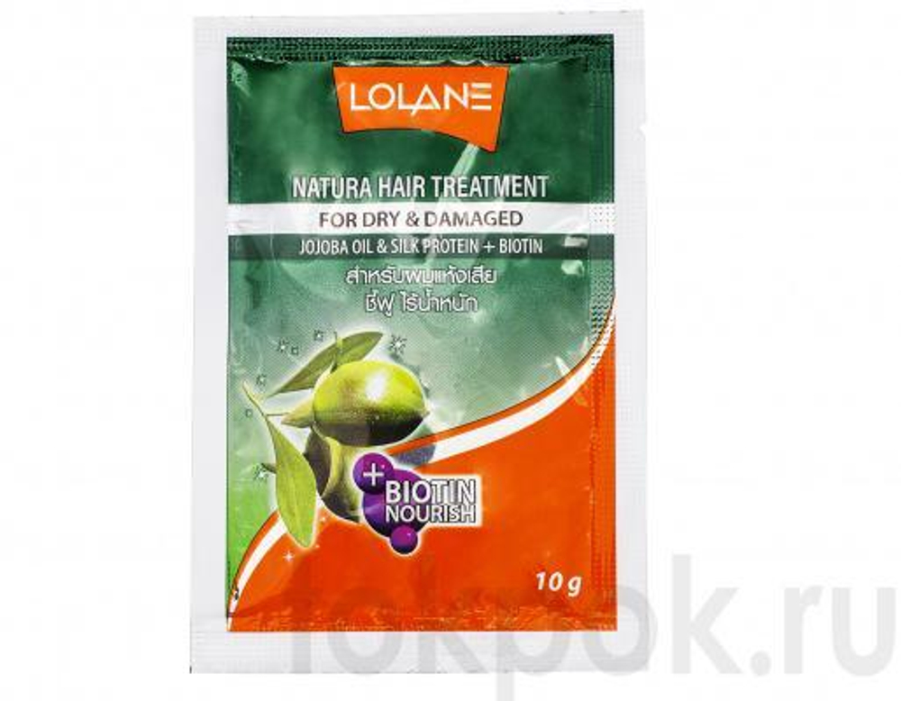 Маска для волос лечебная с маслом Жожоба и протеинами шелка Lolane Jojoba oil & Silk Protein, 10 гр