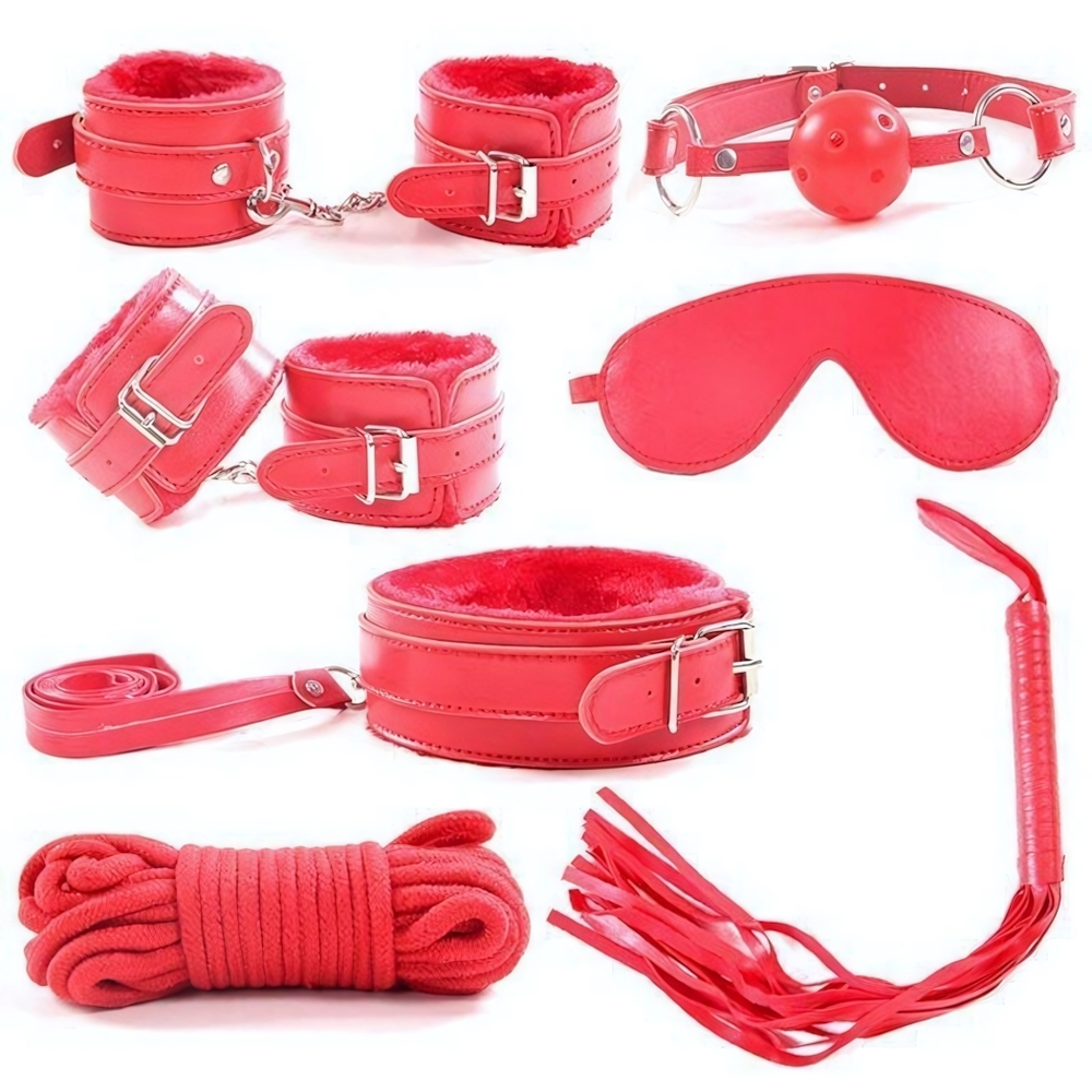 Секс-набор для бондажа Onjoy BDSM Starter Kit красный (8 предметов) (Цвет: красный)