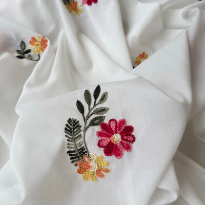 Вышивка с цветами