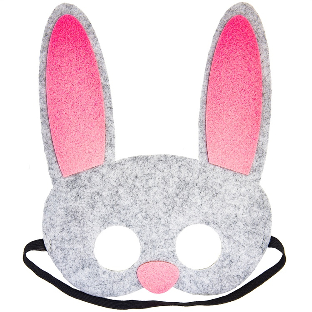 Маска Заяц серый фетр