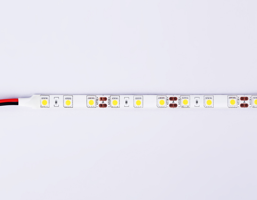 GS2103 5050 60Led/ 14.4W m/ 12V IP65 6500K/ 5000*10*2.87mm (2 конт.)