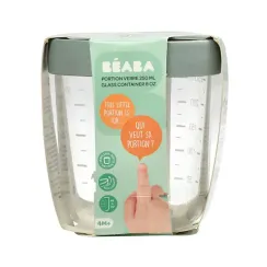 Стеклянный контейнер Beaba Glass Portion Jar 250 ml Eucalyptus