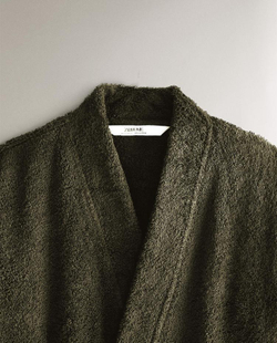 ZARA HOME ХЛОПКОВЫЙ ХАЛАТ, ХАКИ