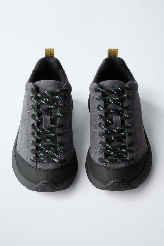 ZARA ТЕХНИЧЕСКИЕ СПОРТИВНЫЕ КРОССОВКИ, СЕРЫЙ