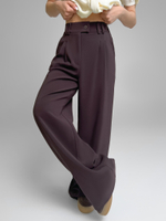 Брюки-палаццо Bisher 050 однотонные классические с карманами и резинкой сзади