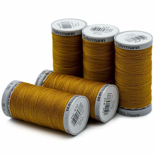 Нитки суперкрепкие Gutermann Extra Strong M782 №40 (100 метров), 5 кат. | 412 охра