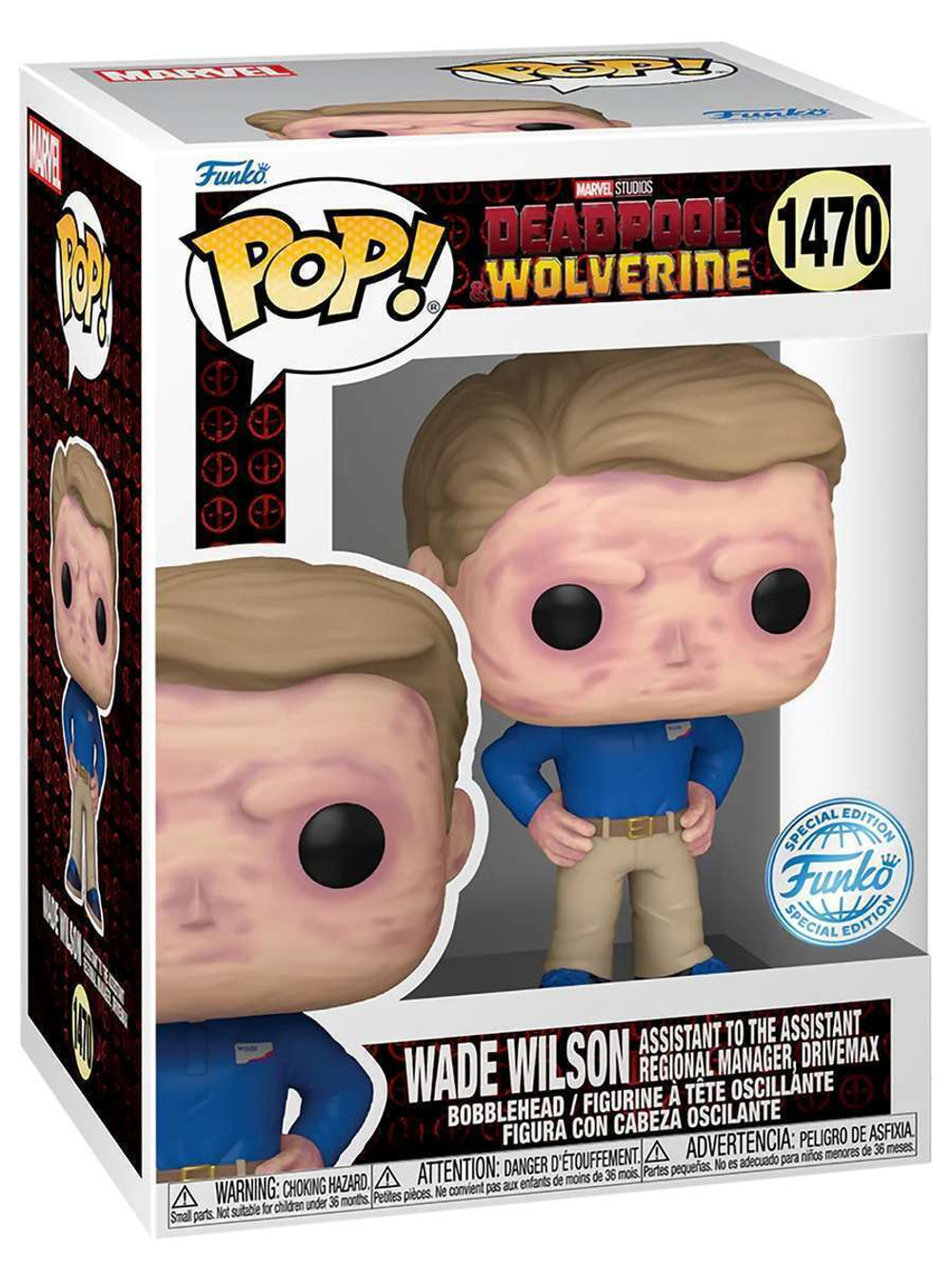 Фигурка Funko POP! Bobble Marvel Deadpool 3 Wade Wilson (Exc) (1470) 84906