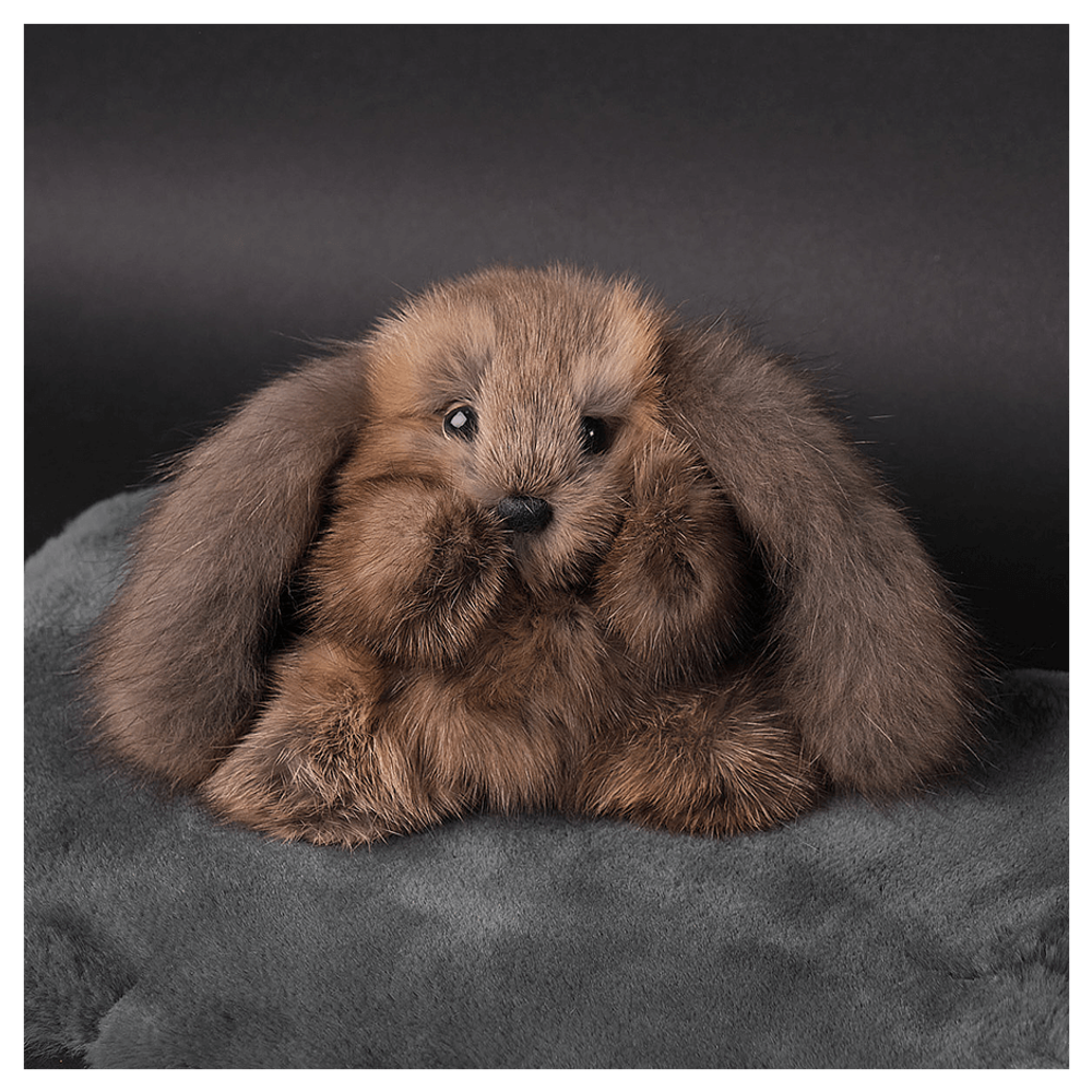 Мягкая игрушка из меха «Зайка Веснуша»