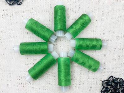 Нитки армированные 45ЛЛ 150 м, ярко-зелёный