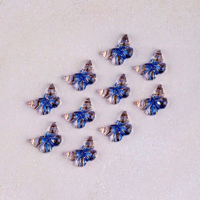 Blesk, Украшение для ногтей "Бабочки" №09 (пластик) размер 7*10 мм, 10шт