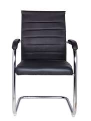 Кресло офисное Норден / Авалон CF / хром / черная экокожа