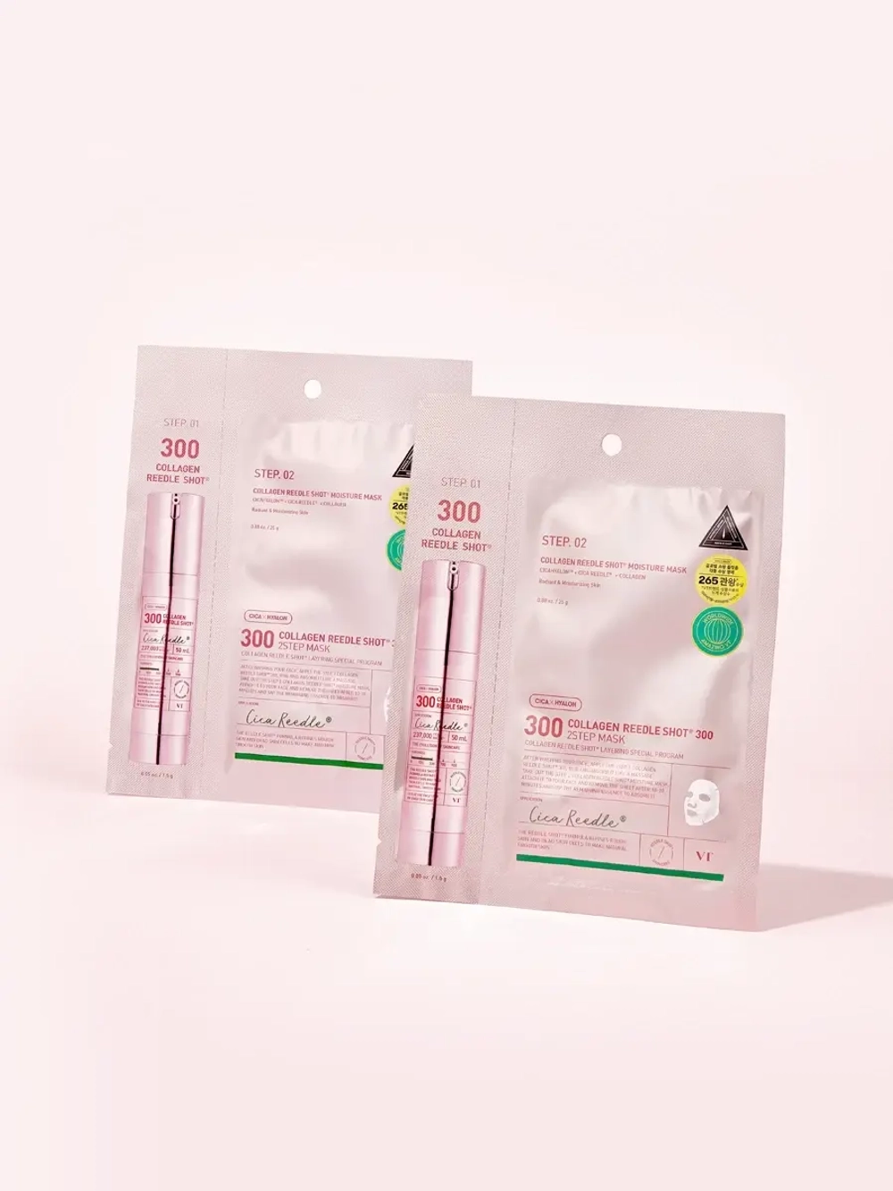 VT Cosmetics Двухступенчатая тканевая маска с микроиглами и коллагеном Collagen Reedle Shot 300 2step Mask 1.5+25 гр