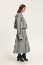 Юбка миди из жатого хлопка