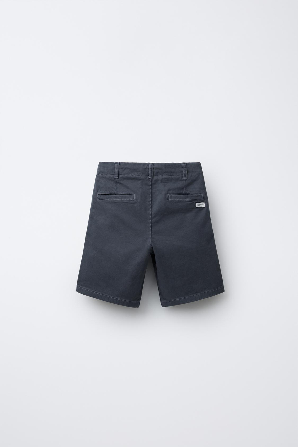 ZARA БАЗОВЫЕ ШОРТЫ ЧИНОС, СТАЛЬНОЙ СИНИЙ