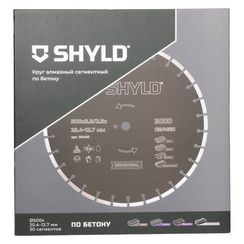 Диск алмазный по бордюрному бетону, тротуарной плитке SHYLD 500х25.4мм (30400)