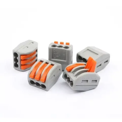 Клемма Vacco PCT-213, 3 контакта, тип WAGO (Ваго), 100 штук в упаковке