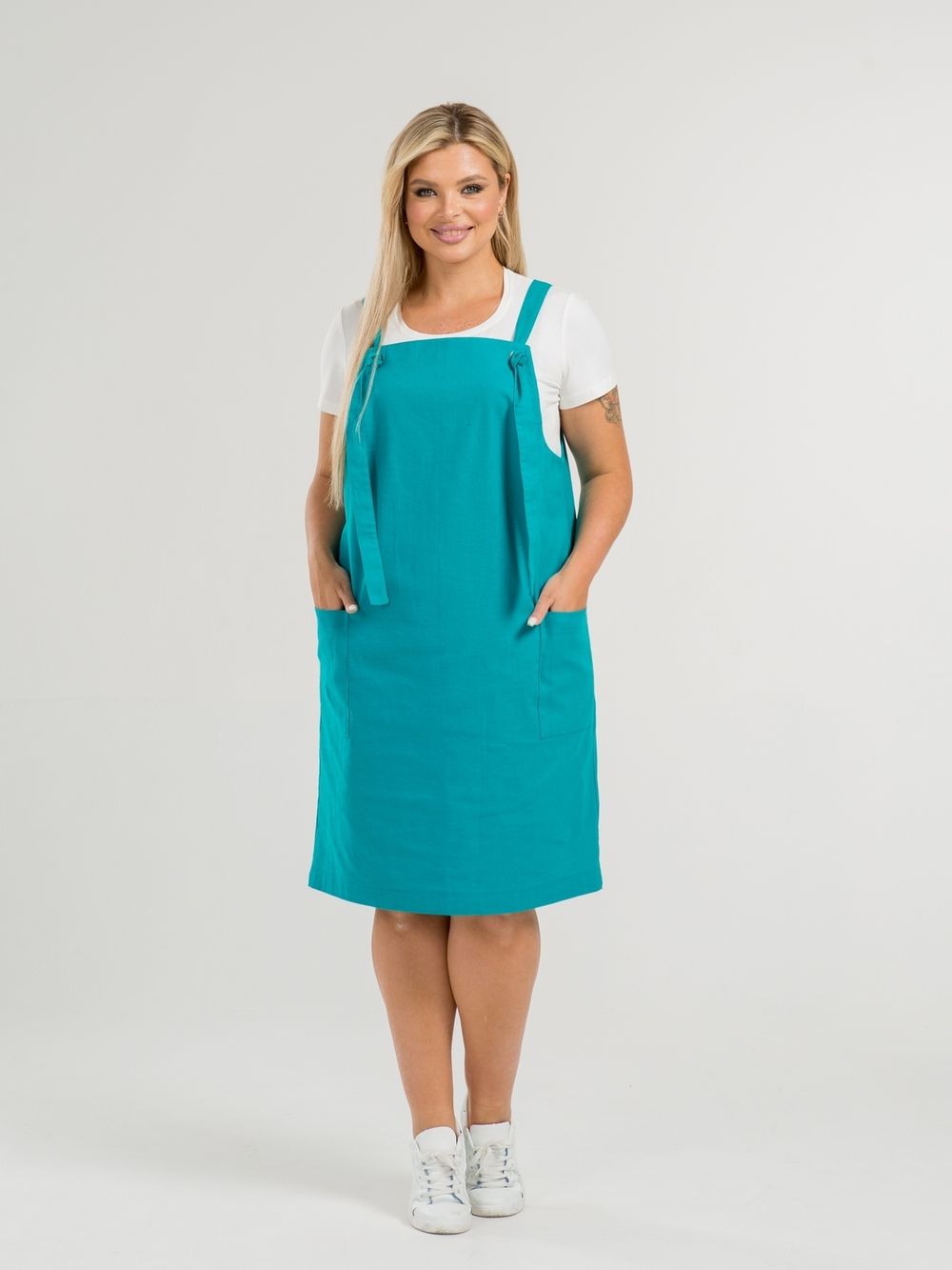 Сарафан 1345 бирюзовый Novita (Акция)