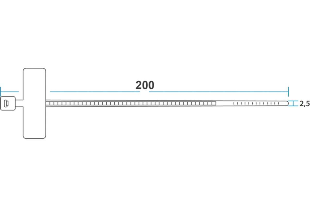 Нейлоновая кабельная стяжка REXANT 200x3,6мм, красная 25 шт/уп -25 07-0206