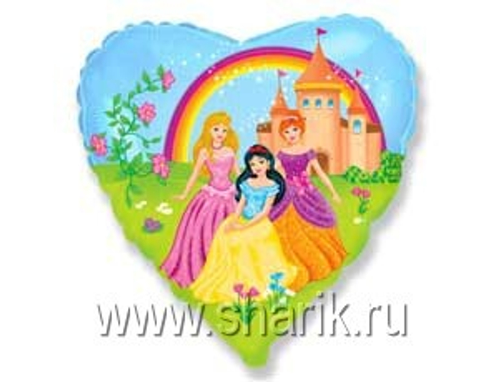 Ф 18" Сердце Принцессы на прогулке/FM