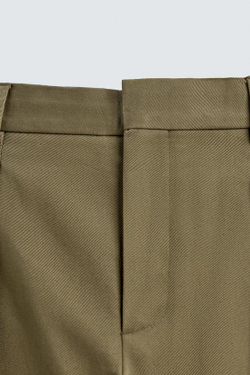 ZARA X AARON LEVINE БРЮКИ ЧИНОС СО СКЛАДКАМИ, ХАКИ