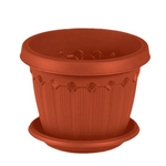 Кашпо "Флавия" 1 л с поддоном цвет терракотовый