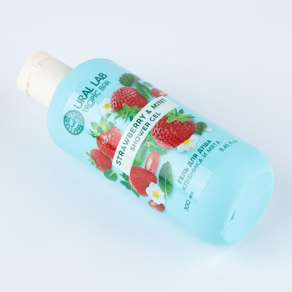 Гель для душа TROPIC BAR с ароматом клубники и мяты - 300 мл.