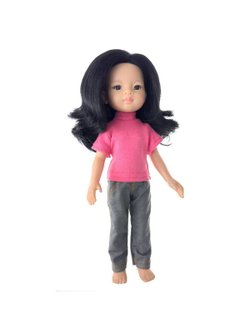 Пальто с воротником, водолазка, джинсы для кукол Paola Reina 32 см (991)
