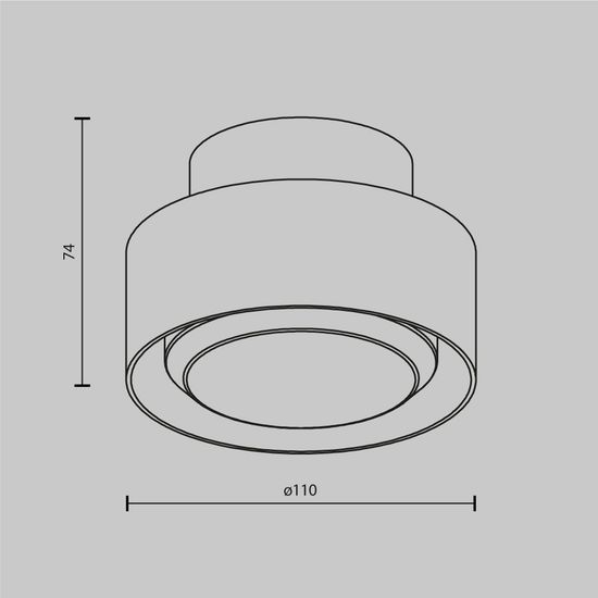 Потолочный светильник Technical C092CL-GX53-W