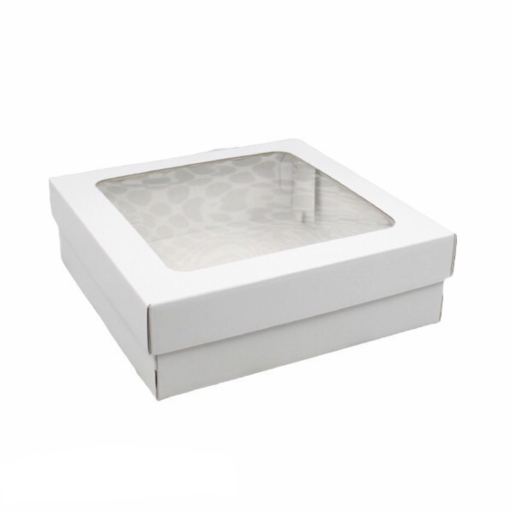 НКУ-71-со Коробка БЕЛАЯ крышка-дно 30*30*8 окно