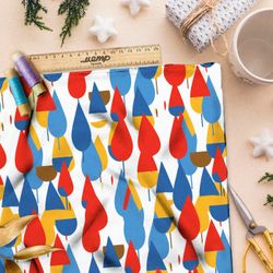 Ткань премиум интерлок осенний бриз