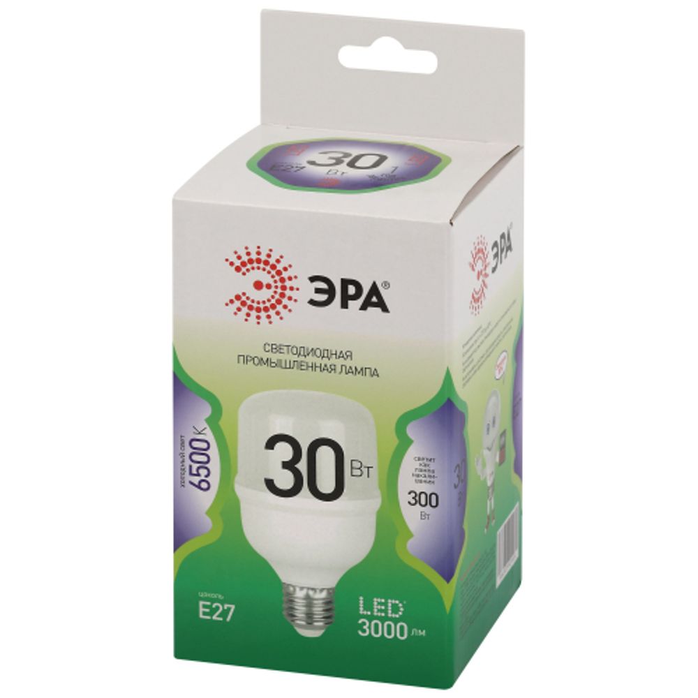 Лампа светодиодная ЭРА GREEN LINE LED POWER T70-30W-865-E27 GL Е27 30 Вт колокол холодный свет