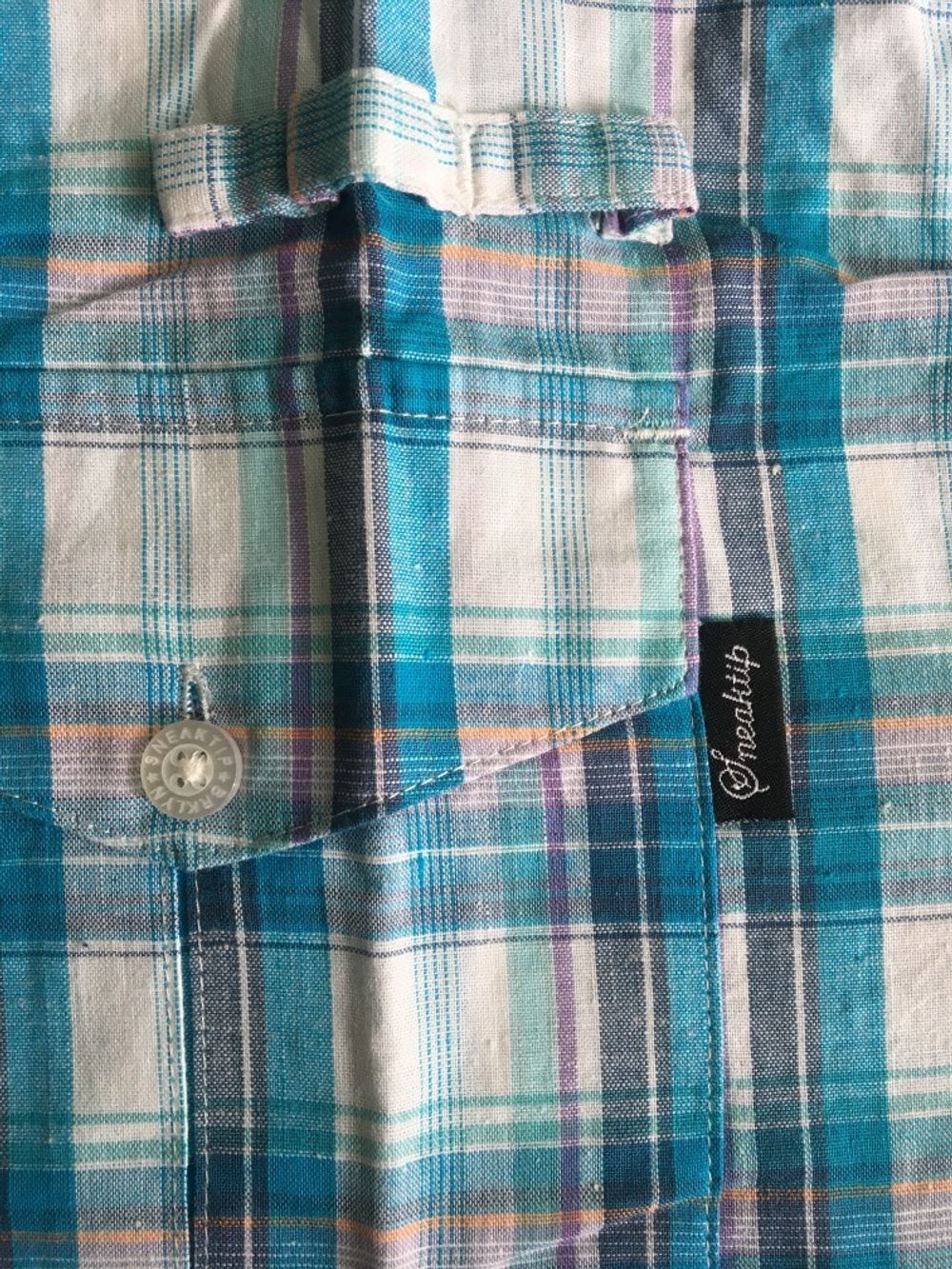 Рубашка с коротким рукавом Sneaktip Cobra Plaid синяя