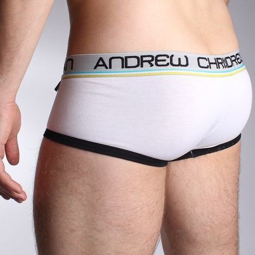 Мужские трусы боксеры белые Andrew Christian Tighty Whitie Boxer White   17773