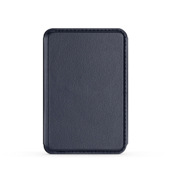 Магнитный держатель картхолдер с MagSafe синего цвета от Dux Ducis, серия Mawa Series Magnetic PU Leather