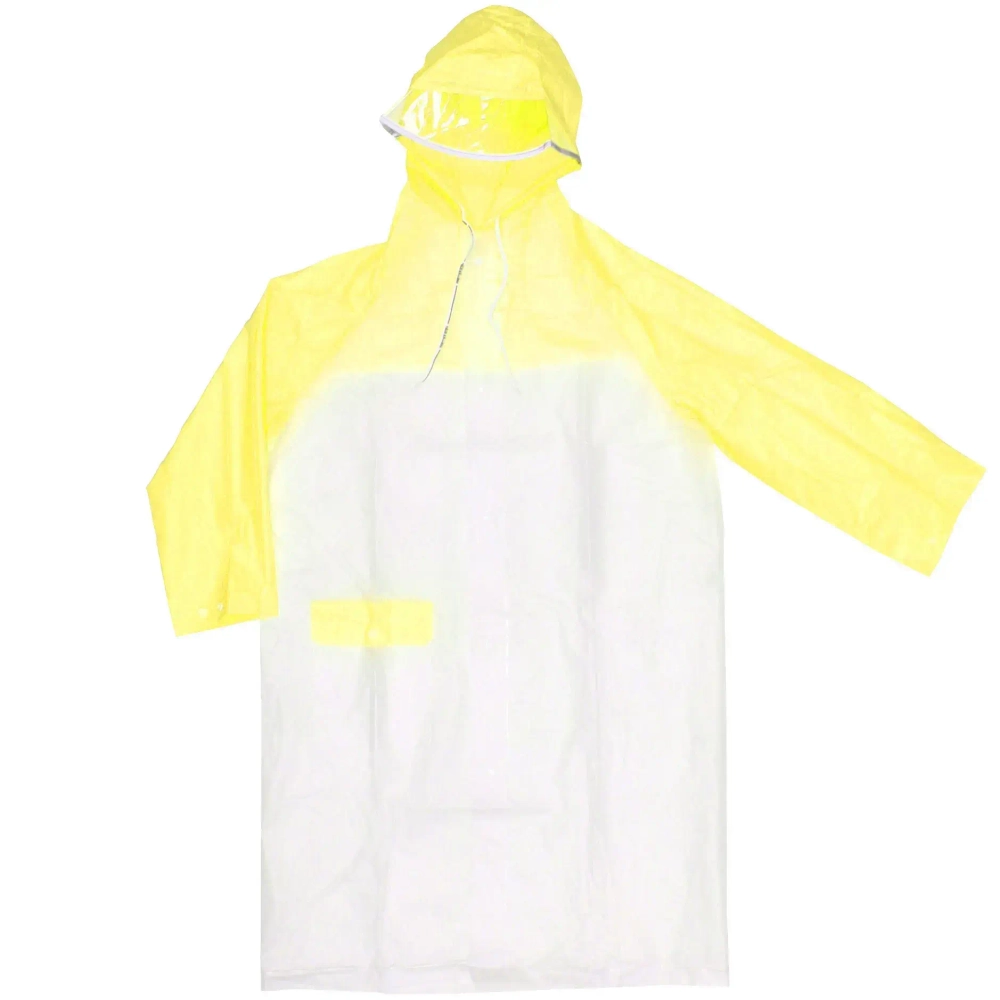 Дождевик-плащ детский «Радуга» с капюшоном,регулир.манжет,с отдел.под рюкзак, цвет бело-желтый, размер XL(95*57см) ДоброСад