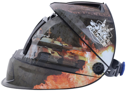 Маска сварщика Patriot WH 300 / 90х35 мм окно / степень затемнения DIN 9-13 / хамелеон / защитная маска для сварки / сварочный шлем